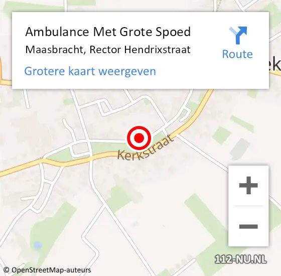Locatie op kaart van de 112 melding: Ambulance Met Grote Spoed Naar Maasbracht, Rector Hendrixstraat op 7 februari 2024 20:00