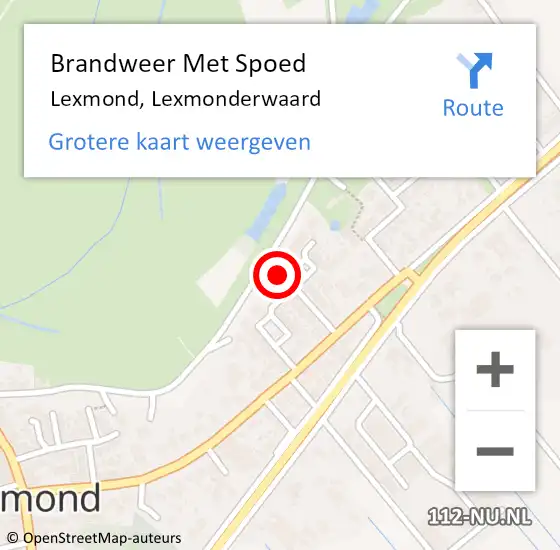 Locatie op kaart van de 112 melding: Brandweer Met Spoed Naar Lexmond, Lexmonderwaard op 8 februari 2024 12:05