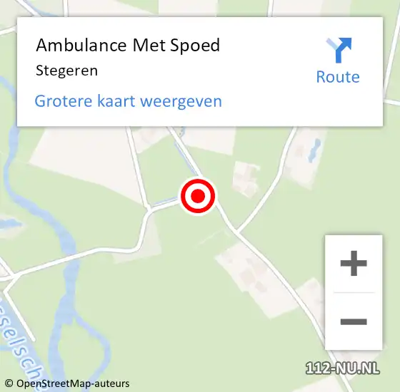 Locatie op kaart van de 112 melding: Ambulance Met Spoed Naar Stegeren op 8 februari 2024 15:20