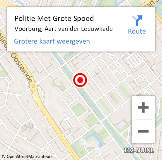 Locatie op kaart van de 112 melding: Politie Met Grote Spoed Naar Voorburg, Aart van der Leeuwkade op 9 februari 2024 08:16