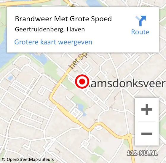 Locatie op kaart van de 112 melding: Brandweer Met Grote Spoed Naar Geertruidenberg, Haven op 9 februari 2024 18:52