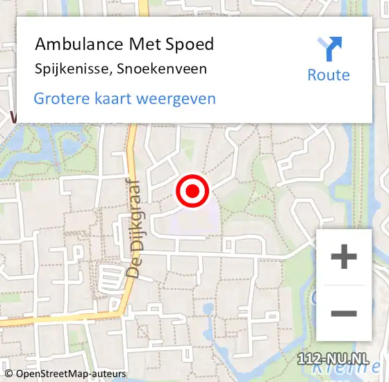Locatie op kaart van de 112 melding: Ambulance Met Spoed Naar Spijkenisse, Snoekenveen op 10 februari 2024 05:08