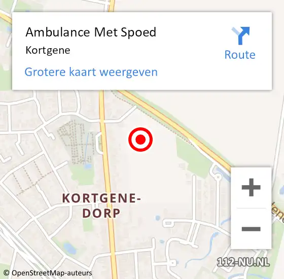 Locatie op kaart van de 112 melding: Ambulance Met Spoed Naar Kortgene op 10 februari 2024 09:18