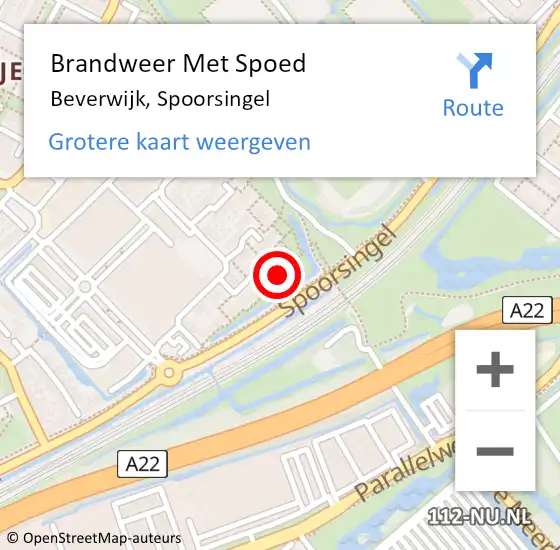 Locatie op kaart van de 112 melding: Brandweer Met Spoed Naar Beverwijk, Spoorsingel op 10 februari 2024 10:09