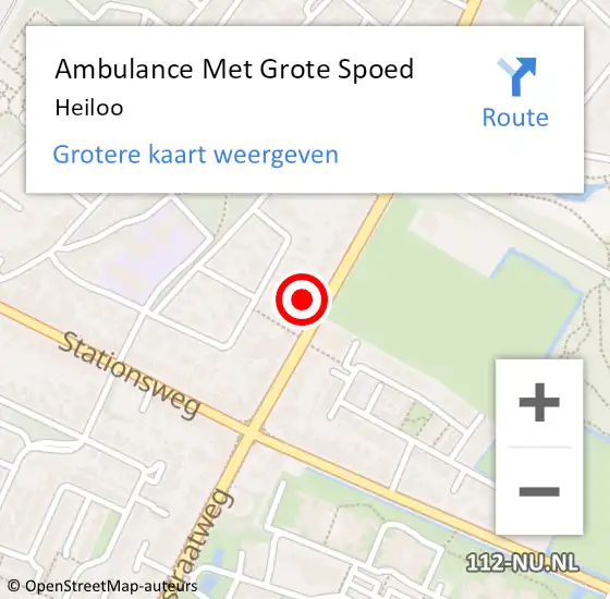 Locatie op kaart van de 112 melding: Ambulance Met Grote Spoed Naar Heiloo op 10 februari 2024 21:43