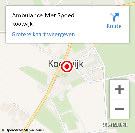 Locatie op kaart van de 112 melding: Ambulance Met Spoed Naar Kootwijk op 11 februari 2024 00:43