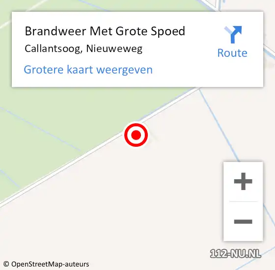 Locatie op kaart van de 112 melding: Brandweer Met Grote Spoed Naar Callantsoog, Nieuweweg op 12 februari 2024 05:35
