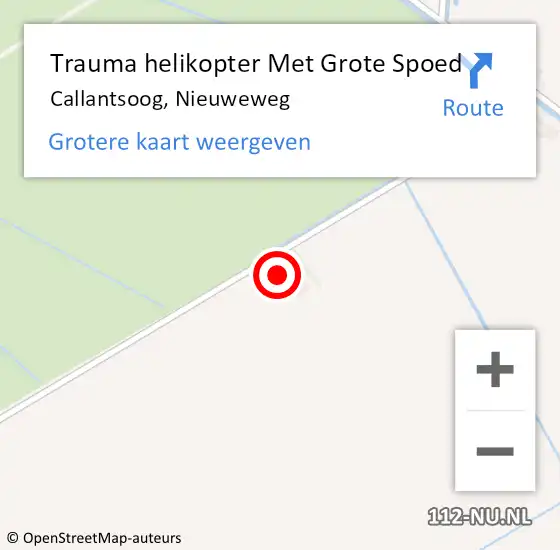 Locatie op kaart van de 112 melding: Trauma helikopter Met Grote Spoed Naar Callantsoog, Nieuweweg op 12 februari 2024 05:35