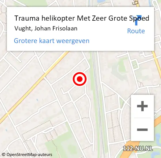 Locatie op kaart van de 112 melding: Trauma helikopter Met Zeer Grote Spoed Naar Vught, Johan Frisolaan op 12 februari 2024 05:41