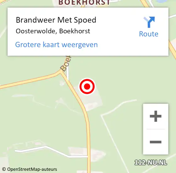 Locatie op kaart van de 112 melding: Brandweer Met Spoed Naar Oosterwolde, Boekhorst op 12 februari 2024 08:28