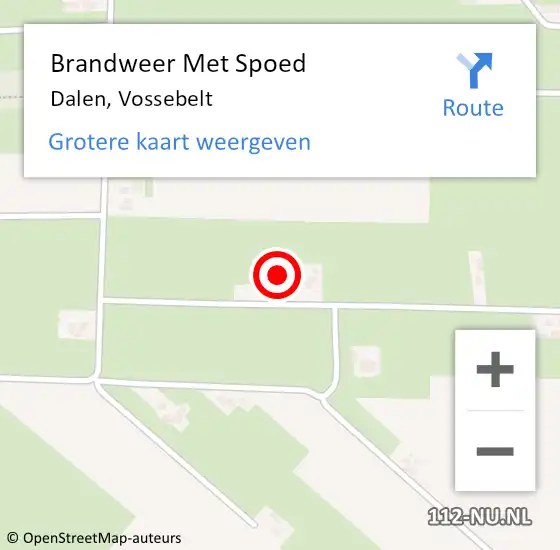 Locatie op kaart van de 112 melding: Brandweer Met Spoed Naar Dalen, Vossebelt op 12 februari 2024 21:21