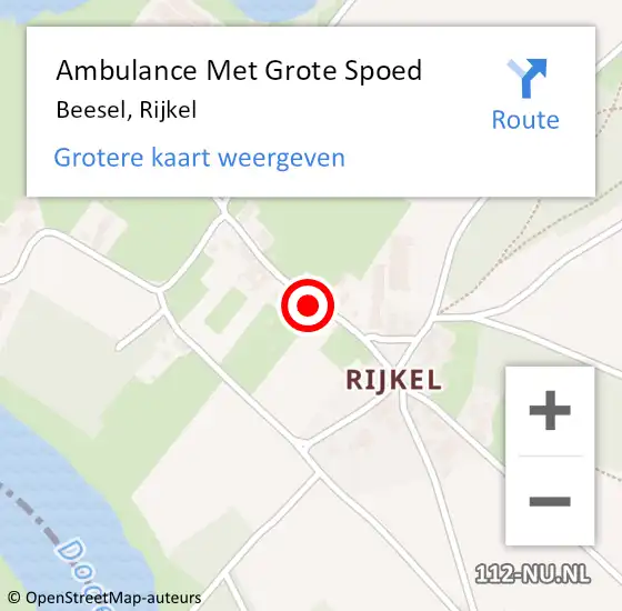 Locatie op kaart van de 112 melding: Ambulance Met Grote Spoed Naar Beesel, Rijkel op 13 februari 2024 00:04