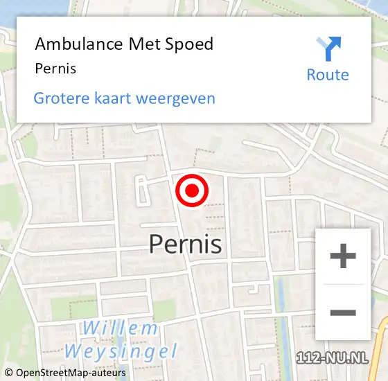 Locatie op kaart van de 112 melding: Ambulance Met Spoed Naar Pernis op 13 februari 2024 06:57