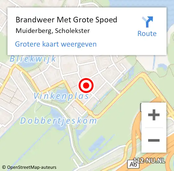 Locatie op kaart van de 112 melding: Brandweer Met Grote Spoed Naar Muiderberg, Scholekster op 13 februari 2024 17:38
