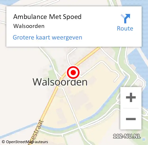 Locatie op kaart van de 112 melding: Ambulance Met Spoed Naar Walsoorden op 13 februari 2024 20:24