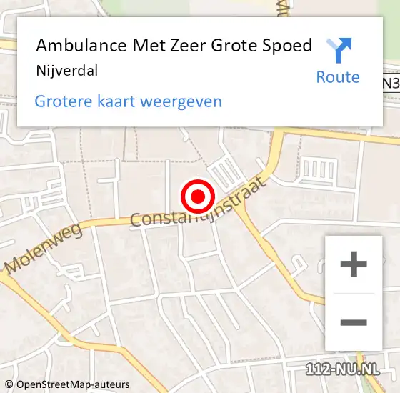 Locatie op kaart van de 112 melding: Ambulance Met Zeer Grote Spoed Naar Nijverdal op 14 februari 2024 07:48