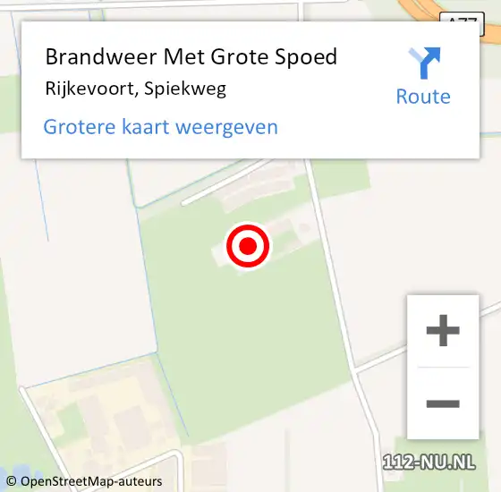 Locatie op kaart van de 112 melding: Brandweer Met Grote Spoed Naar Rijkevoort, Spiekweg op 14 februari 2024 23:48