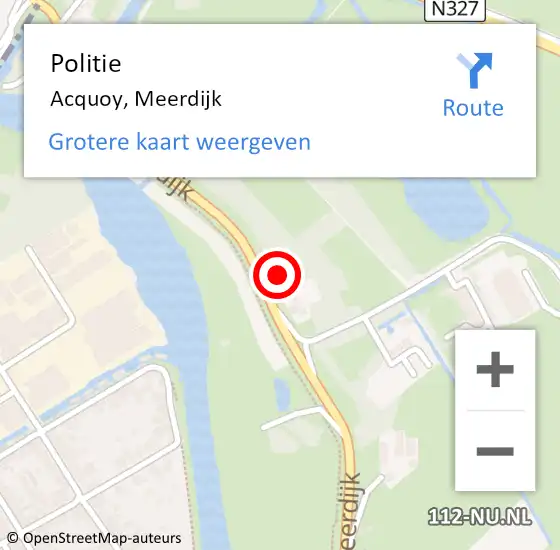 Locatie op kaart van de 112 melding: Politie Acquoy, Meerdijk op 15 februari 2024 08:19