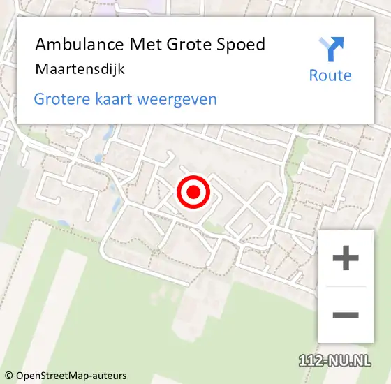 Locatie op kaart van de 112 melding: Ambulance Met Grote Spoed Naar Maartensdijk op 15 februari 2024 11:16