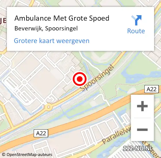 Locatie op kaart van de 112 melding: Ambulance Met Grote Spoed Naar Beverwijk, Spoorsingel op 15 februari 2024 23:25