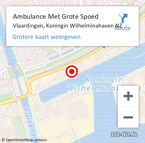 Locatie op kaart van de 112 melding: Ambulance Met Grote Spoed Naar Vlaardingen, Koningin Wilhelminahaven NZ op 16 februari 2024 06:24
