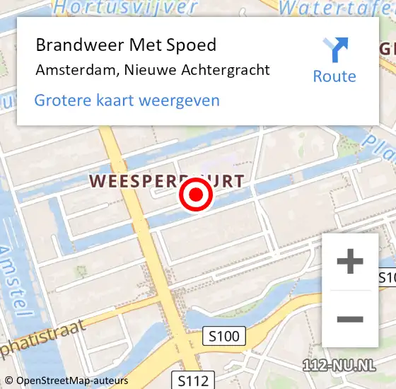 Locatie op kaart van de 112 melding: Brandweer Met Spoed Naar Amsterdam, Nieuwe Achtergracht op 16 februari 2024 19:00