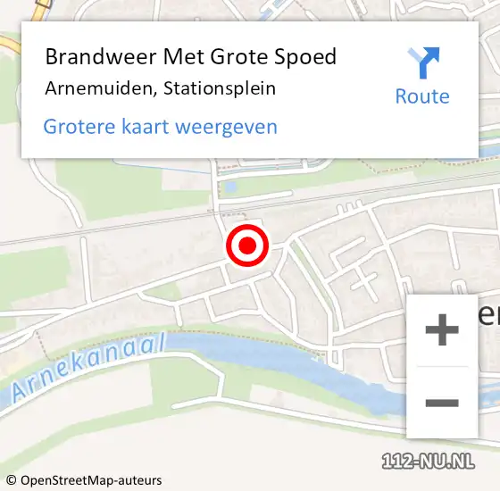 Locatie op kaart van de 112 melding: Brandweer Met Grote Spoed Naar Arnemuiden, Stationsplein op 17 februari 2024 03:27