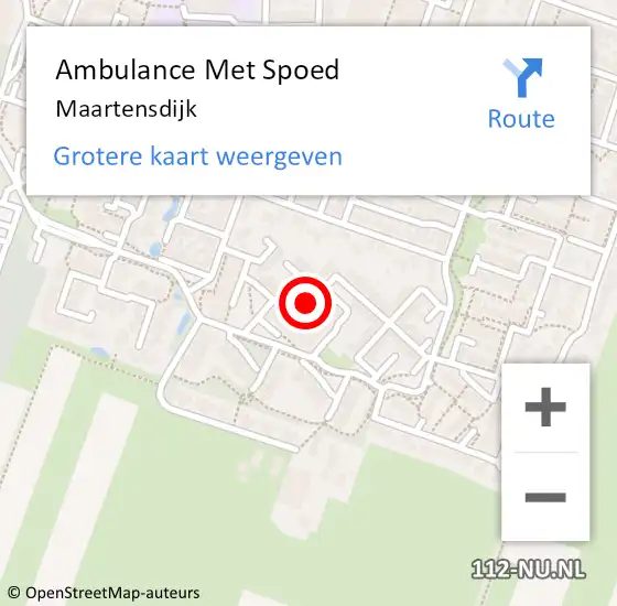 Locatie op kaart van de 112 melding: Ambulance Met Spoed Naar Maartensdijk op 18 februari 2024 16:25