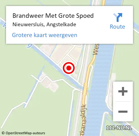 Locatie op kaart van de 112 melding: Brandweer Met Grote Spoed Naar Nieuwersluis, Angstelkade op 19 februari 2024 12:17