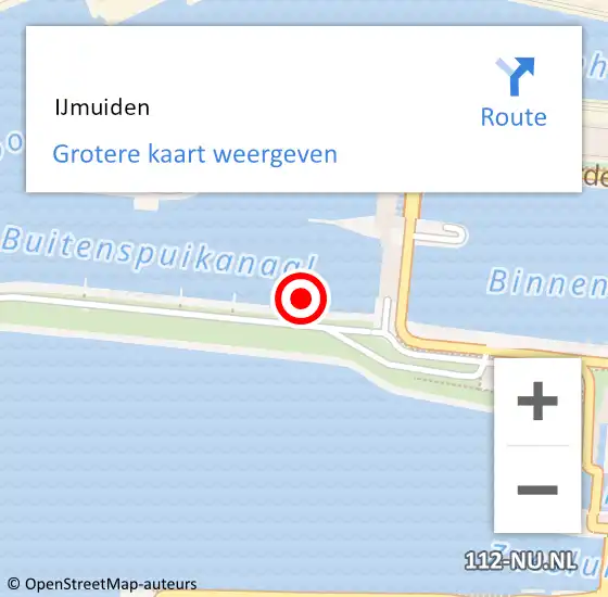 Locatie op kaart van de 112 melding:  IJmuiden op 19 februari 2024 17:25