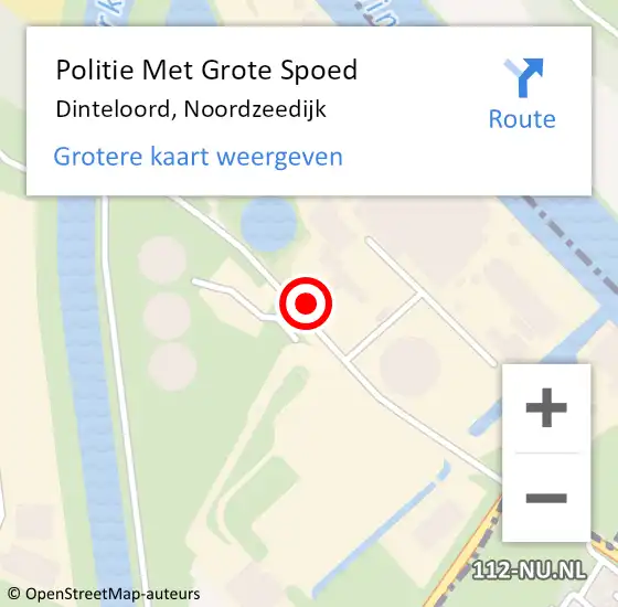 Locatie op kaart van de 112 melding: Politie Met Grote Spoed Naar Dinteloord, Noordzeedijk op 20 februari 2024 12:41