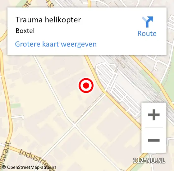 Locatie op kaart van de 112 melding: Trauma helikopter Boxtel op 20 februari 2024 19:48
