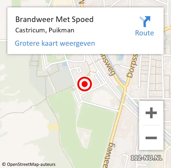 Locatie op kaart van de 112 melding: Brandweer Met Spoed Naar Castricum, Puikman op 21 februari 2024 15:51