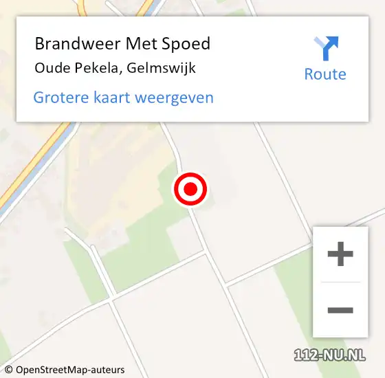 Locatie op kaart van de 112 melding: Brandweer Met Spoed Naar Oude Pekela, Gelmswijk op 21 februari 2024 20:48