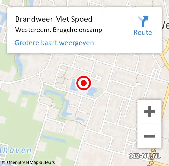 Locatie op kaart van de 112 melding: Brandweer Met Spoed Naar Westereem, Brugchelencamp op 22 februari 2024 13:22