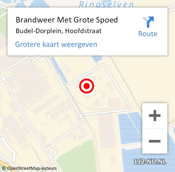 Locatie op kaart van de 112 melding: Brandweer Met Grote Spoed Naar Budel-Dorplein, Hoofdstraat op 22 februari 2024 16:54