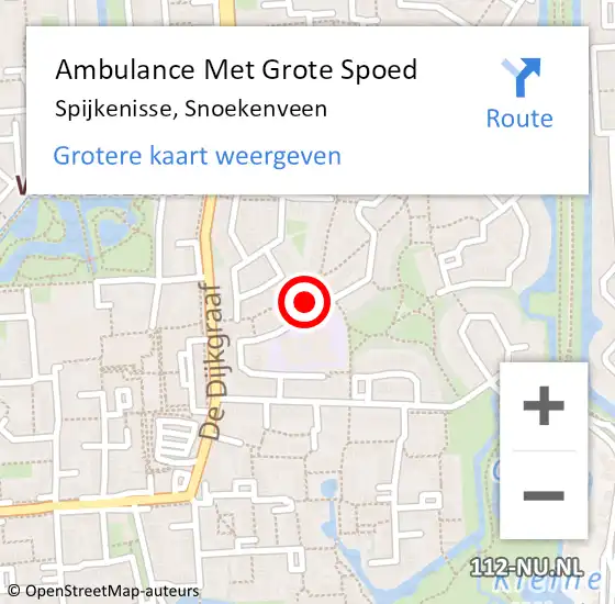 Locatie op kaart van de 112 melding: Ambulance Met Grote Spoed Naar Spijkenisse, Snoekenveen op 23 februari 2024 02:44