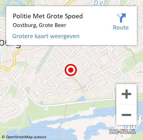 Locatie op kaart van de 112 melding: Politie Met Grote Spoed Naar Oostburg, Grote Beer op 23 februari 2024 10:26