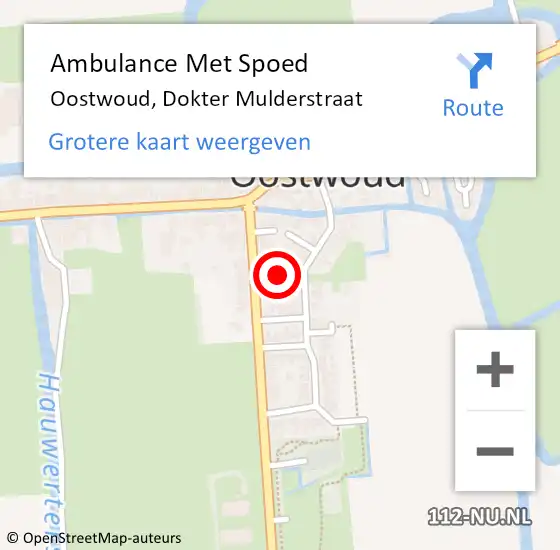 Locatie op kaart van de 112 melding: Ambulance Met Spoed Naar Oostwoud, Dokter Mulderstraat op 23 februari 2024 12:00