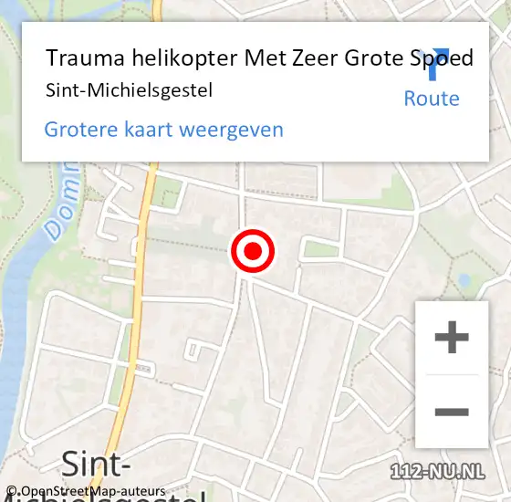 Locatie op kaart van de 112 melding: Trauma helikopter Met Zeer Grote Spoed Naar Sint-Michielsgestel op 23 februari 2024 12:37