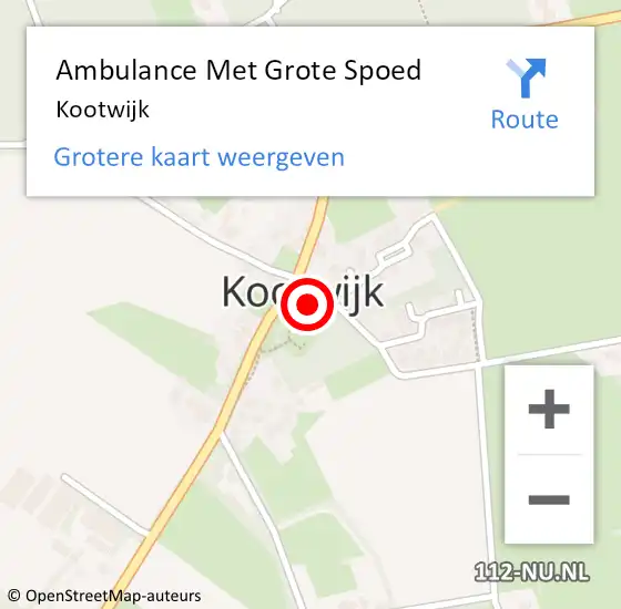 Locatie op kaart van de 112 melding: Ambulance Met Grote Spoed Naar Kootwijk op 24 februari 2024 05:31