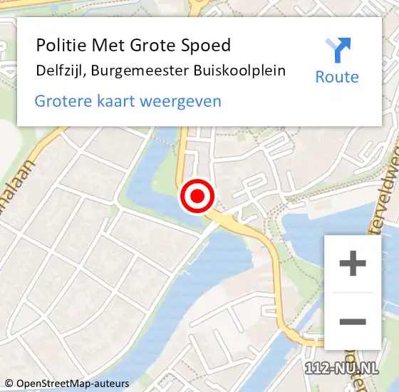 Locatie op kaart van de 112 melding: Politie Met Grote Spoed Naar Delfzijl, Burgemeester Buiskoolplein op 24 februari 2024 14:37