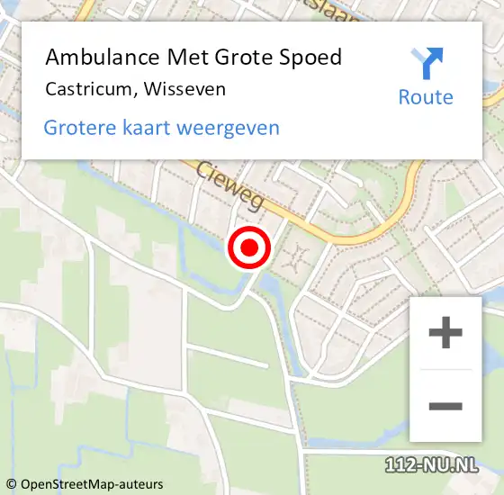 Locatie op kaart van de 112 melding: Ambulance Met Grote Spoed Naar Castricum, Wisseven op 24 februari 2024 21:01