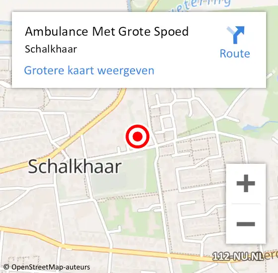 Locatie op kaart van de 112 melding: Ambulance Met Grote Spoed Naar Schalkhaar op 25 februari 2024 13:37