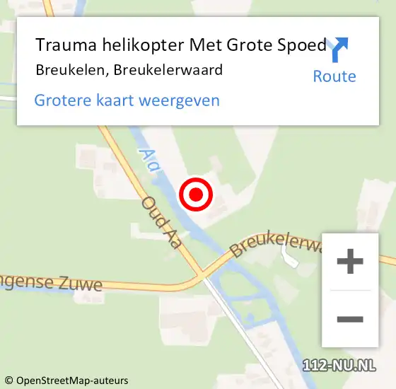Locatie op kaart van de 112 melding: Trauma helikopter Met Grote Spoed Naar Breukelen, Breukelerwaard op 25 februari 2024 14:23
