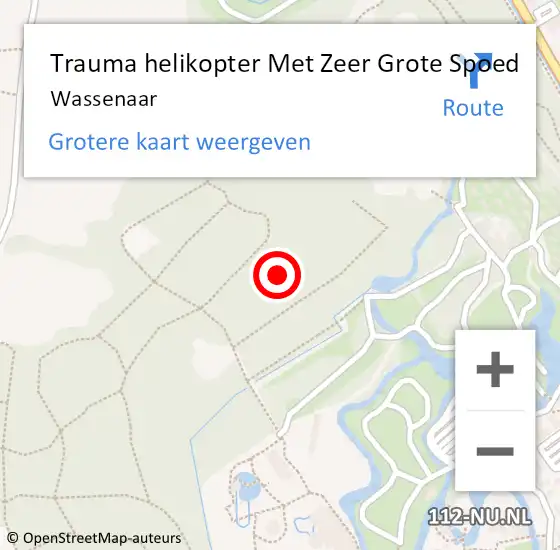 Locatie op kaart van de 112 melding: Trauma helikopter Met Zeer Grote Spoed Naar Wassenaar op 26 februari 2024 09:15