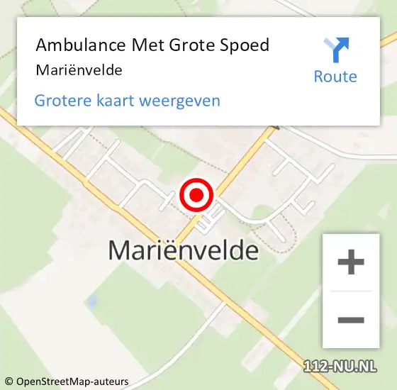 Locatie op kaart van de 112 melding: Ambulance Met Grote Spoed Naar Mariënvelde op 27 februari 2024 12:47