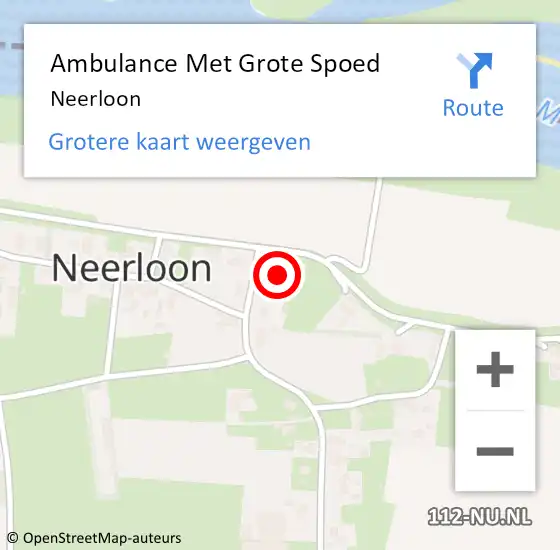 Locatie op kaart van de 112 melding: Ambulance Met Grote Spoed Naar Neerloon op 27 februari 2024 13:57