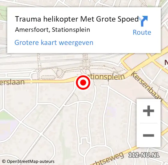 Locatie op kaart van de 112 melding: Trauma helikopter Met Grote Spoed Naar Amersfoort, Stationsplein op 27 februari 2024 17:06