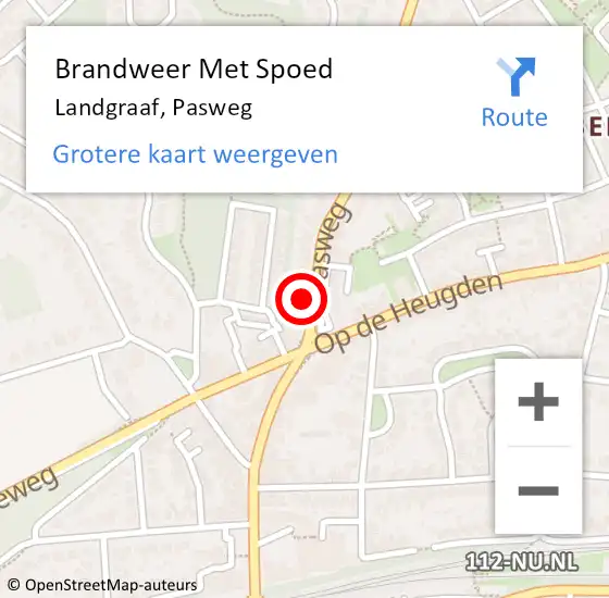 Locatie op kaart van de 112 melding: Brandweer Met Spoed Naar Landgraaf, Pasweg op 28 februari 2024 00:40